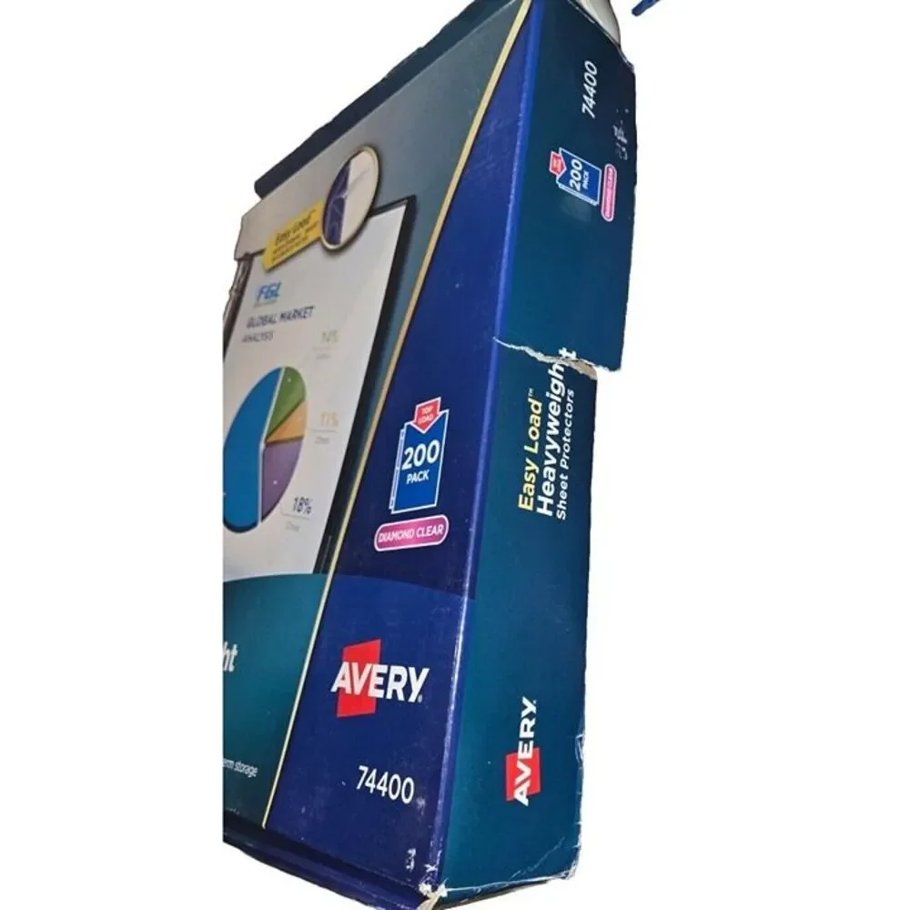 NEW AVERY 74400 EASY LOAD HEAVY DUTY SHEET PROTECTORS